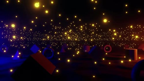 Particules luminescentes isométriques 4k