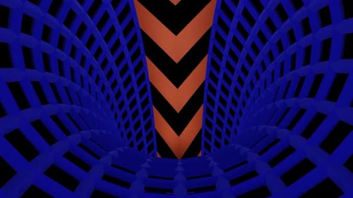 Blue Tunnel with Arrow Loop Animation