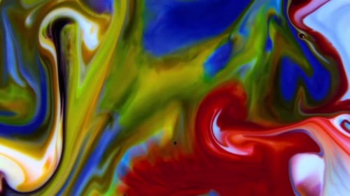 Vibrant Abstract Paint Mixing Colors