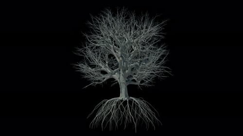 Growing Tree With Big Roots