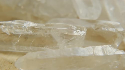 Rhinestone crystals close-up. Rotation.