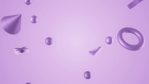 Geometric Shapes Abstract Purple Background Animation