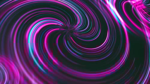 Abstract Neon Glowing Swirl Lines Background
