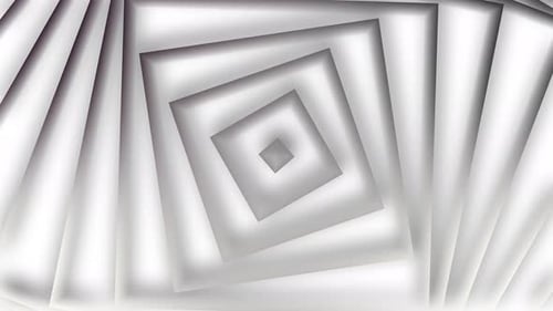 Abstract Geometric Rotating Square Tunnel Loop