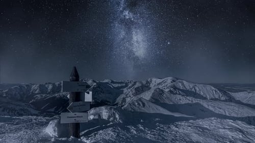 Timelapse of miky way over Kasprowy Wierch.