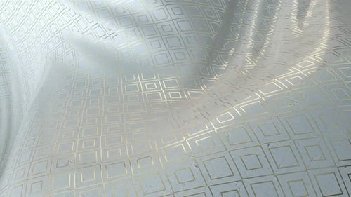 Elegant Golden Geometric Pattern Waving Fabric Background