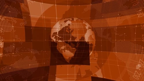 Digital Rotating Earth Globe Broadcast Background