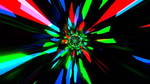 Animação 3D em loop 4K. Linhas de neon abstratas se movem no espaço. Fundo futurista. Tráfego neon