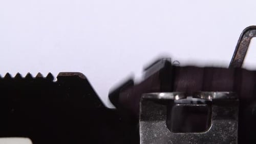 New Technology for Printing on Retro Typewriters. Close Up