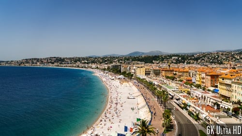 6K Time-lapse Aerial View of Nice France