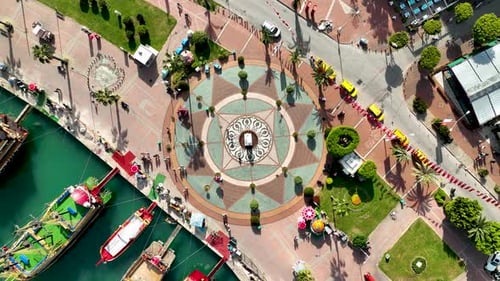 Pirate Harbor aerial view Turkey Alanya 4 K