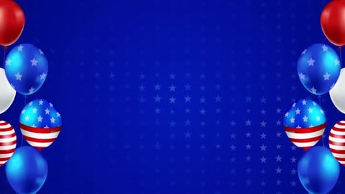 USA Background Video With Balloons
