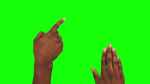 Stellen Sie 29 Gesten von Black Men Palm und Finger Hand ein, um die Touchscreen-Anwendung auf Grün zu steuern
