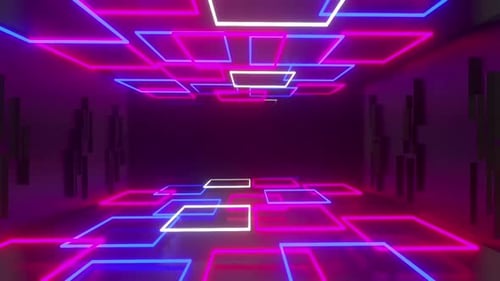 Rechteckig Hitech Neon 02 Hd