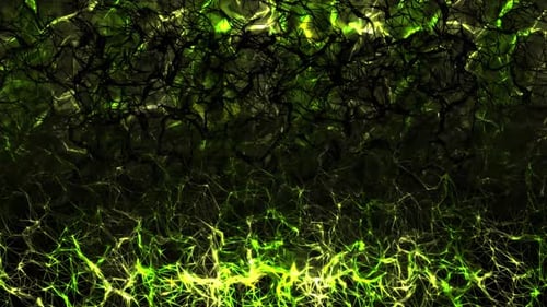 Abstract Glowing Green Plexus Network Loop Background
