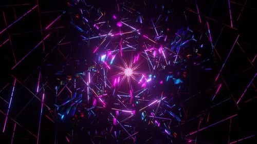 Psychedelischer rotierender bunter Kaleidoskop-Animation Geometrischer Hintergrund