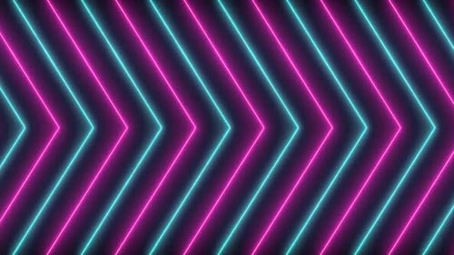 Cyber Neon Chevron Lines Seamless Loop Background