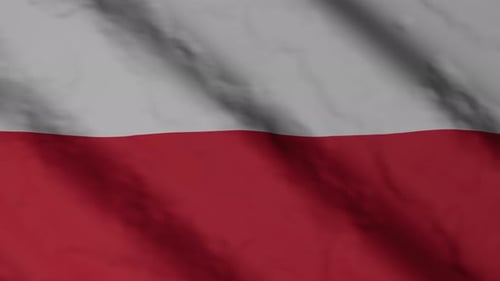 Waving Poland Flag Loop for National Events and Corporate Presentations