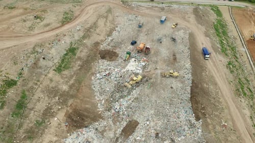 Aerial View of Garbage Dump