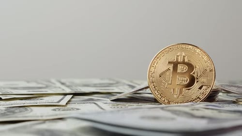 Bitcoin cryptocurrency. Bit coin. BTC. New virtual money