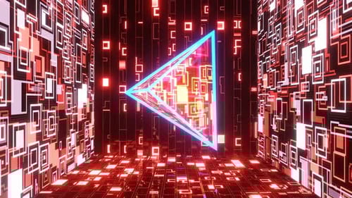 VJ Loop Abstract Pyramid Rotation
