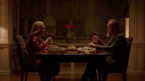 Mature Couple Celebrating Anniversary with Intimate Dinner