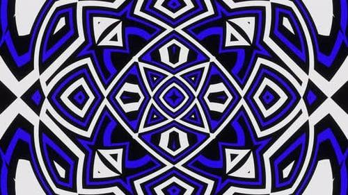 Abstract Geometric Blue and White Seamless Pattern Loop