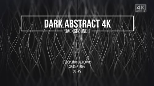 Dark Abstract Flowing Lines 4K Looping Background