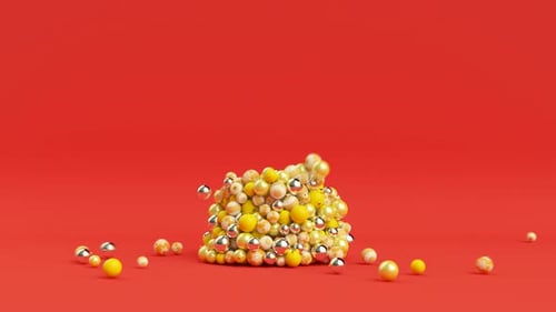Festive Spheres Form a Christmas Tree Shape