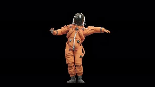 Astronaut tanzt Bauchtanz