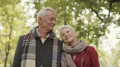 Senior Family Couple on Walk