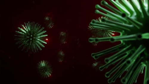 Die Kamera läuft durch das Nervensystem-Nervenschädigungsvirus