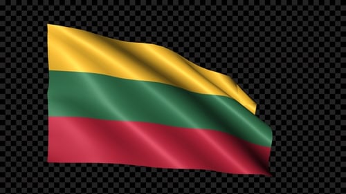 Litauische Flagge weht im Wind