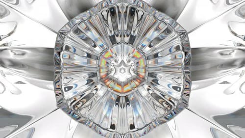 Geometric Abstract Crystal Kaleidoscope Loop Background