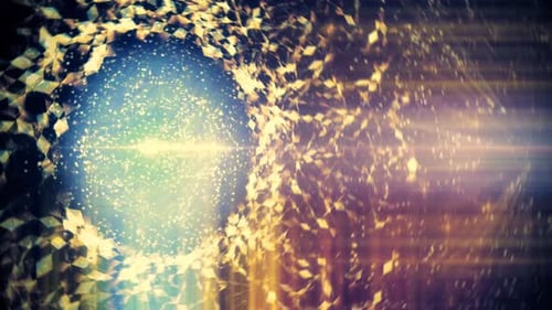 Fragments de triangle, arrière-plan de boucle mobile