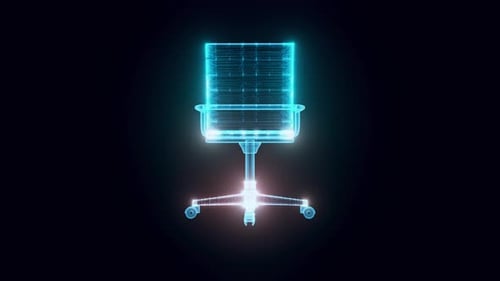 Desk Chair Hologram 4k