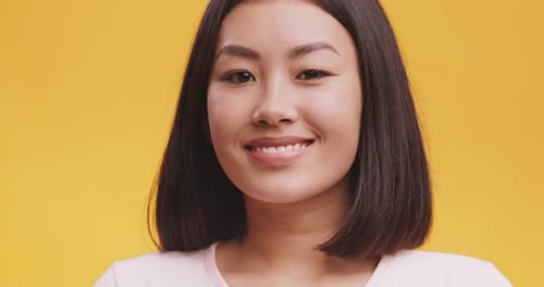 Young Adult Woman Smiling Close Up Portrait