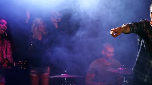 Band Performing Live Music on Stage