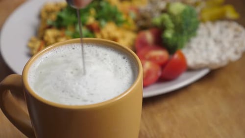 Making Plant Based Milk Drink for Breakfast