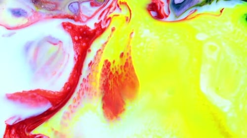 Abstract Colorful Paint Swirls and Mixes