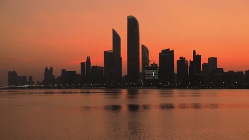 Nascer do sol em Abu Dhabi, Emirados Árabes Unidos