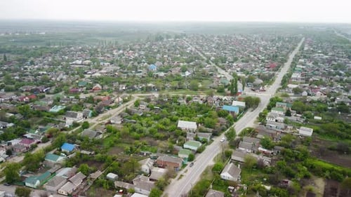 a Small Town View From the Air
