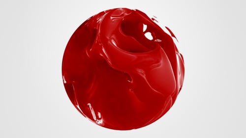 Rote Farbe: Splash In Sphere