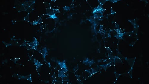 Futuristic Abstract Plexus Network Connection Loop Background