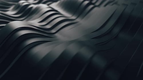 Dark Abstract Fluid Wavy Ribbons Background