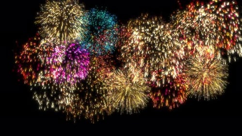 Colorful Fireworks Celebration Animation