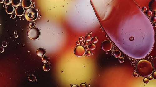 Abstract Colorful Food Oil Drops Bubbles 196