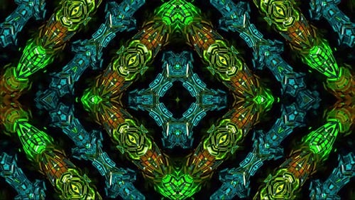 Abstract Glowing Colorful Columns Looped Background