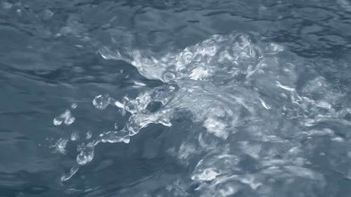 Close Up of Foamy Blue Ocean Water