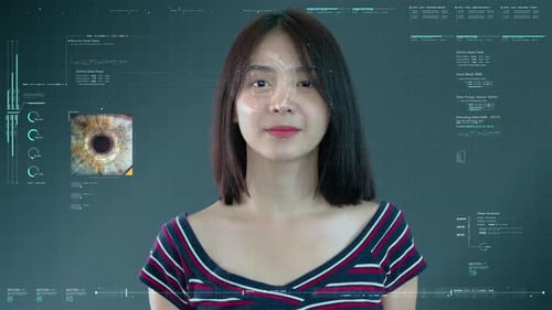 Reconocimiento biométrico de retina futurista